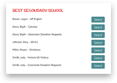 Grade Specific Registration