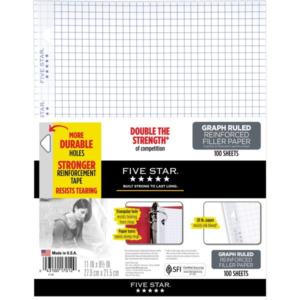 Reinforced Graphing Filler Paper