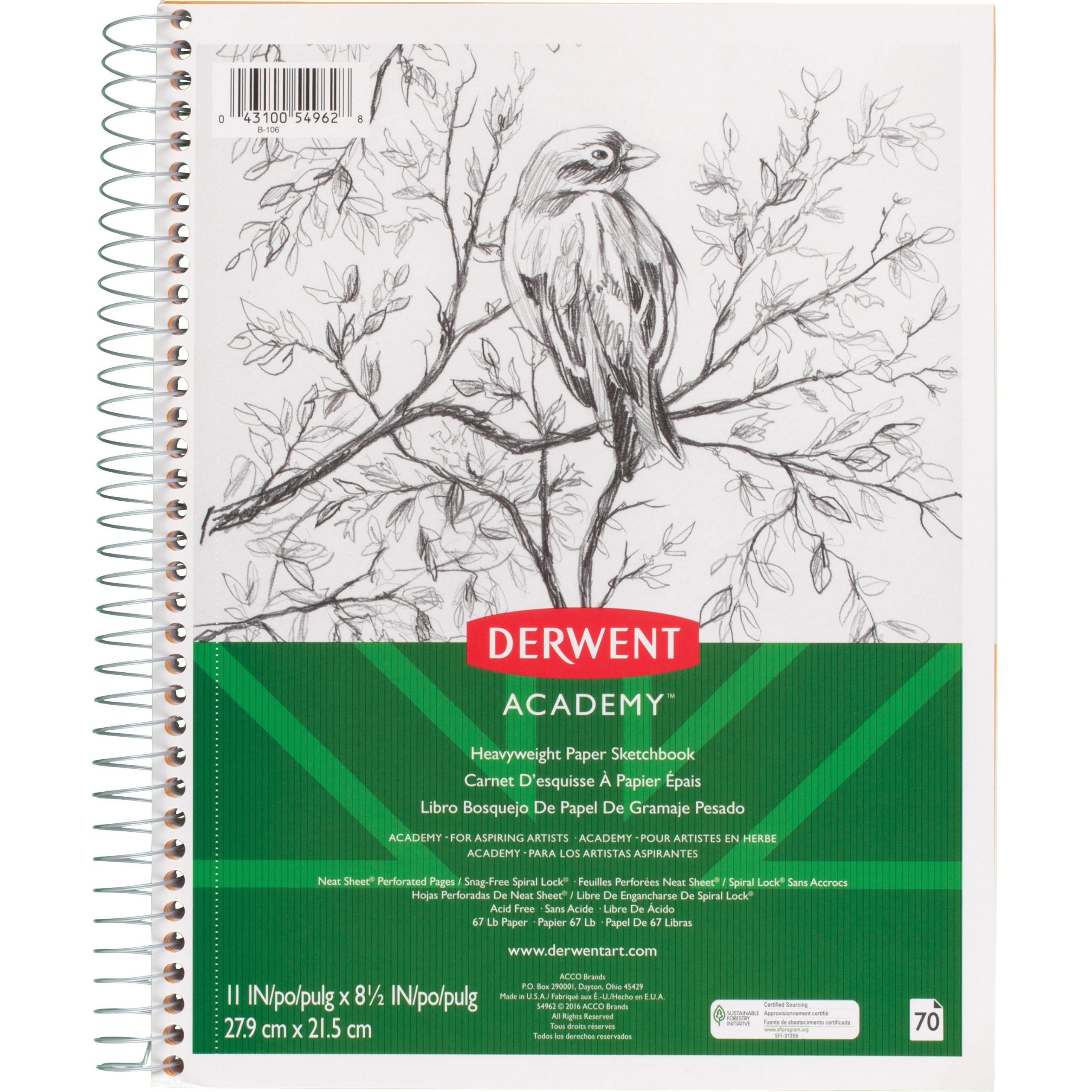 Derwent Graphik Inspire Me Sketch Book, 80 Pages - Medium